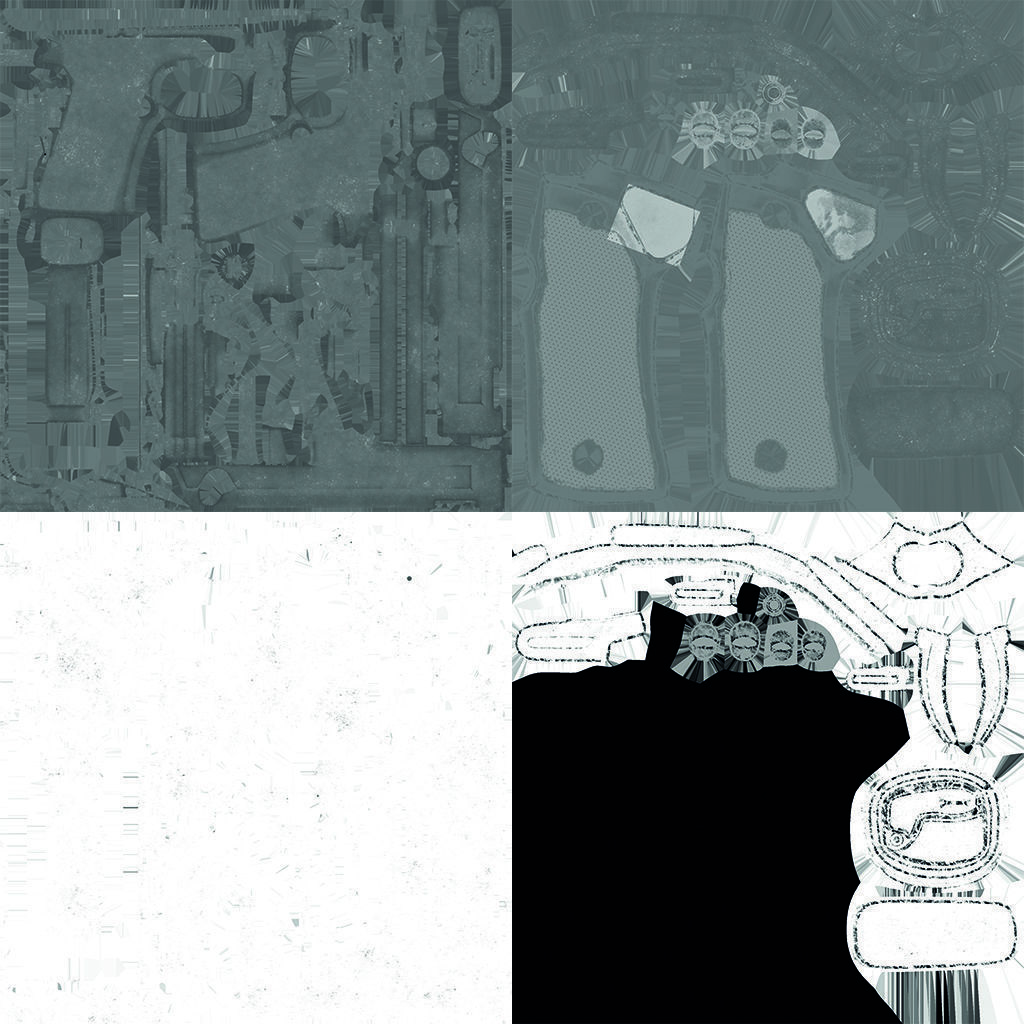 3d hand gun like Beretta M9 style 3D model Low-poly 3D model_11