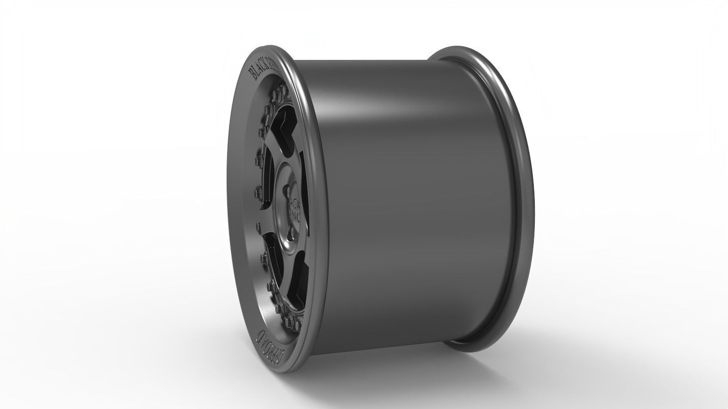 black rhino wheel rim model 3D print model_2