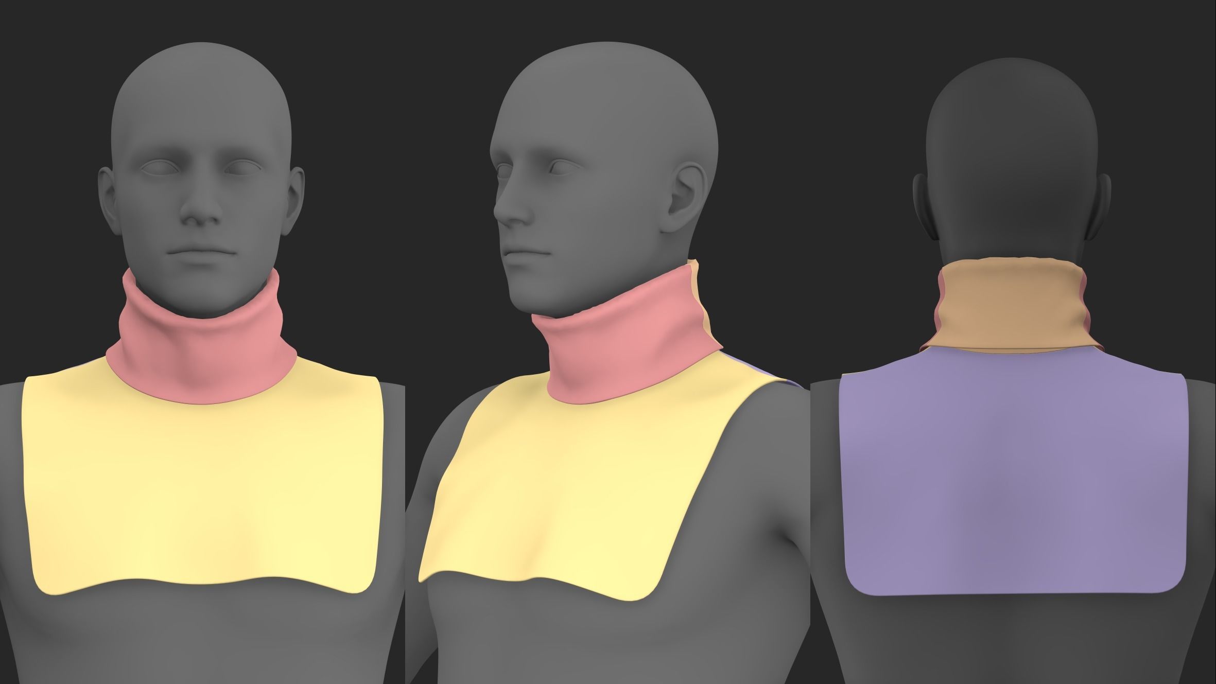 BASIC SCARVES PACK genesis8 highpoly 3D model_11