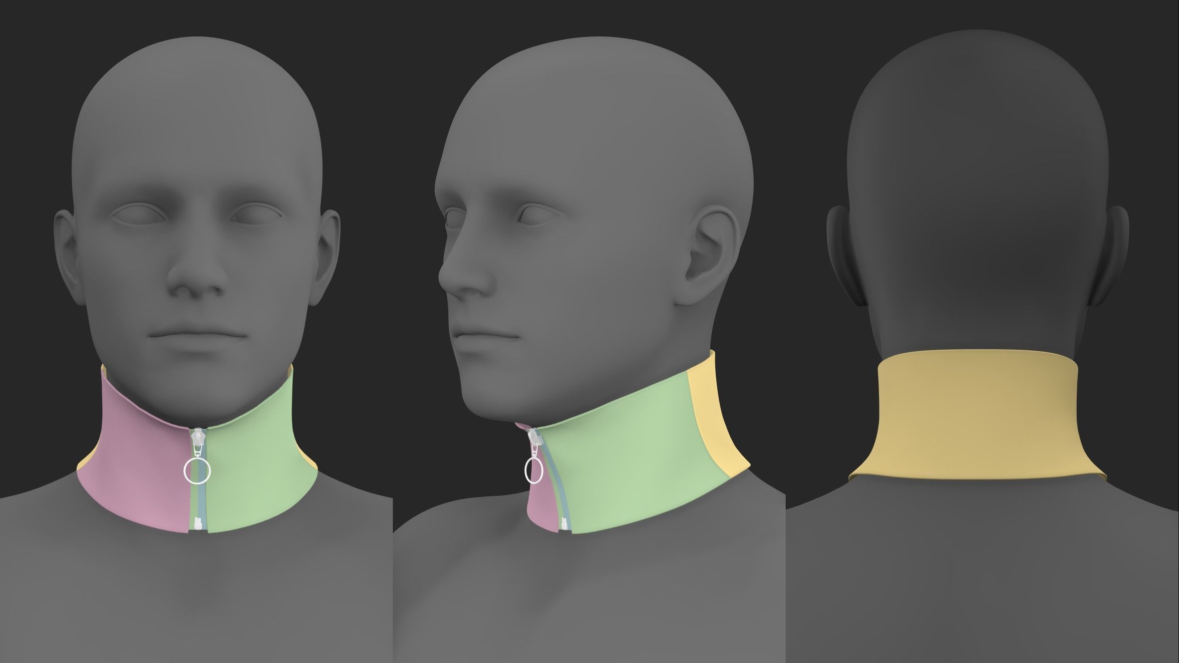 BASIC SCARVES PACK genesis8 highpoly 3D model_10