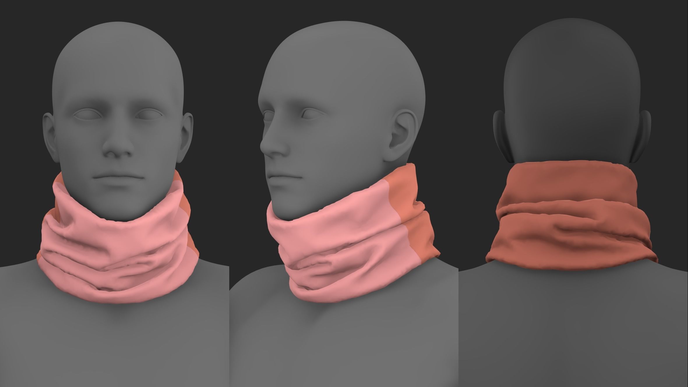 BASIC SCARVES PACK genesis8 highpoly 3D model_15