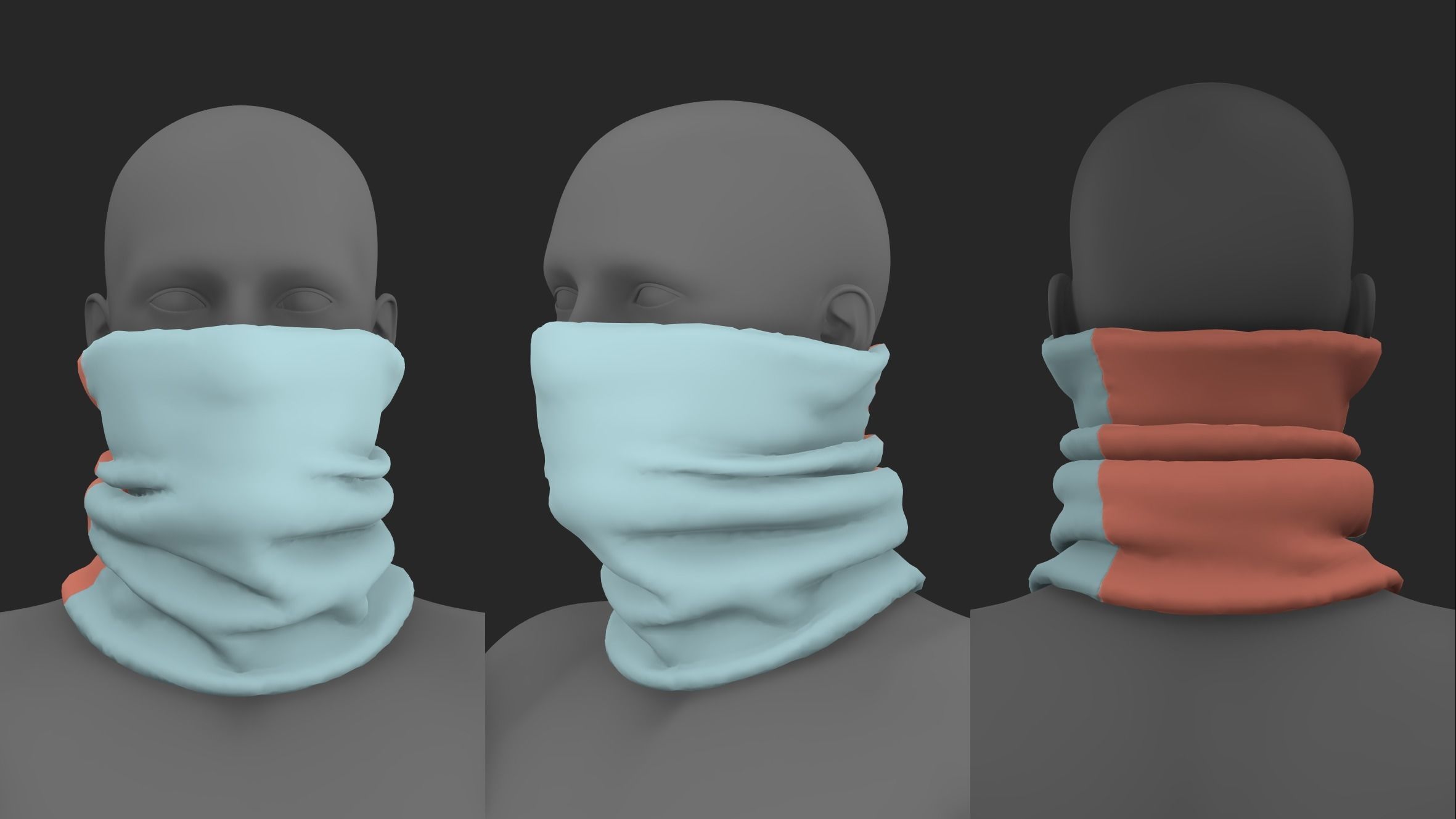 BASIC SCARVES PACK genesis8 highpoly 3D model_17