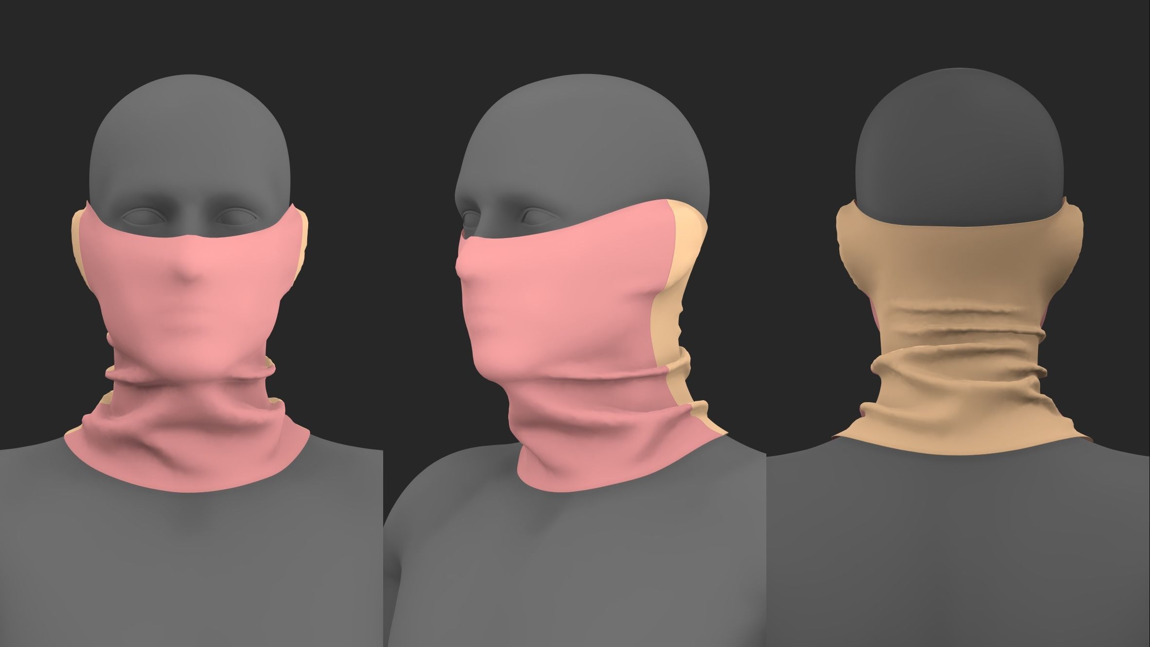 BASIC SCARVES PACK genesis8 highpoly 3D model_7