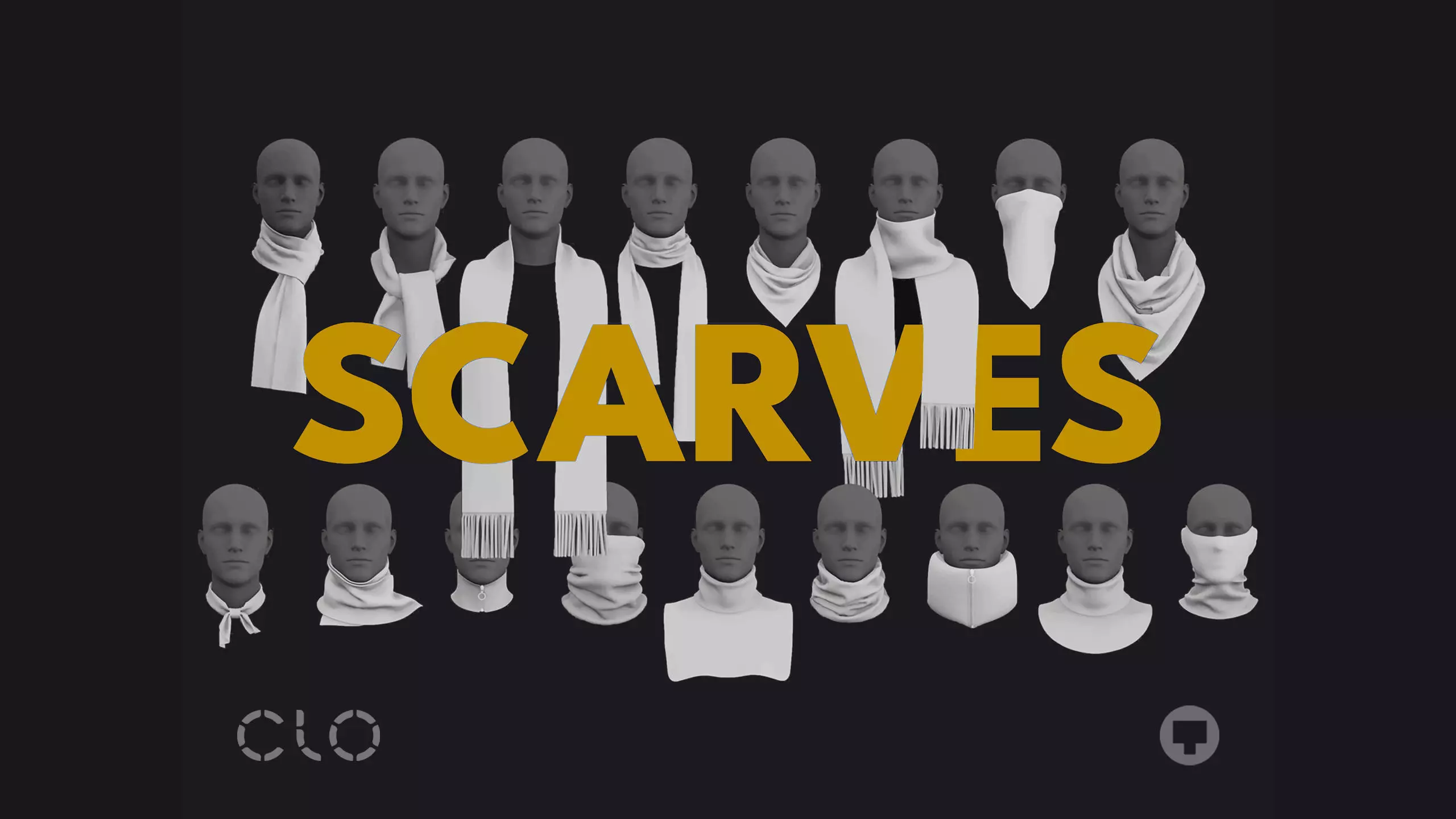 BASIC SCARVES PACK genesis8 highpoly 3D model_0