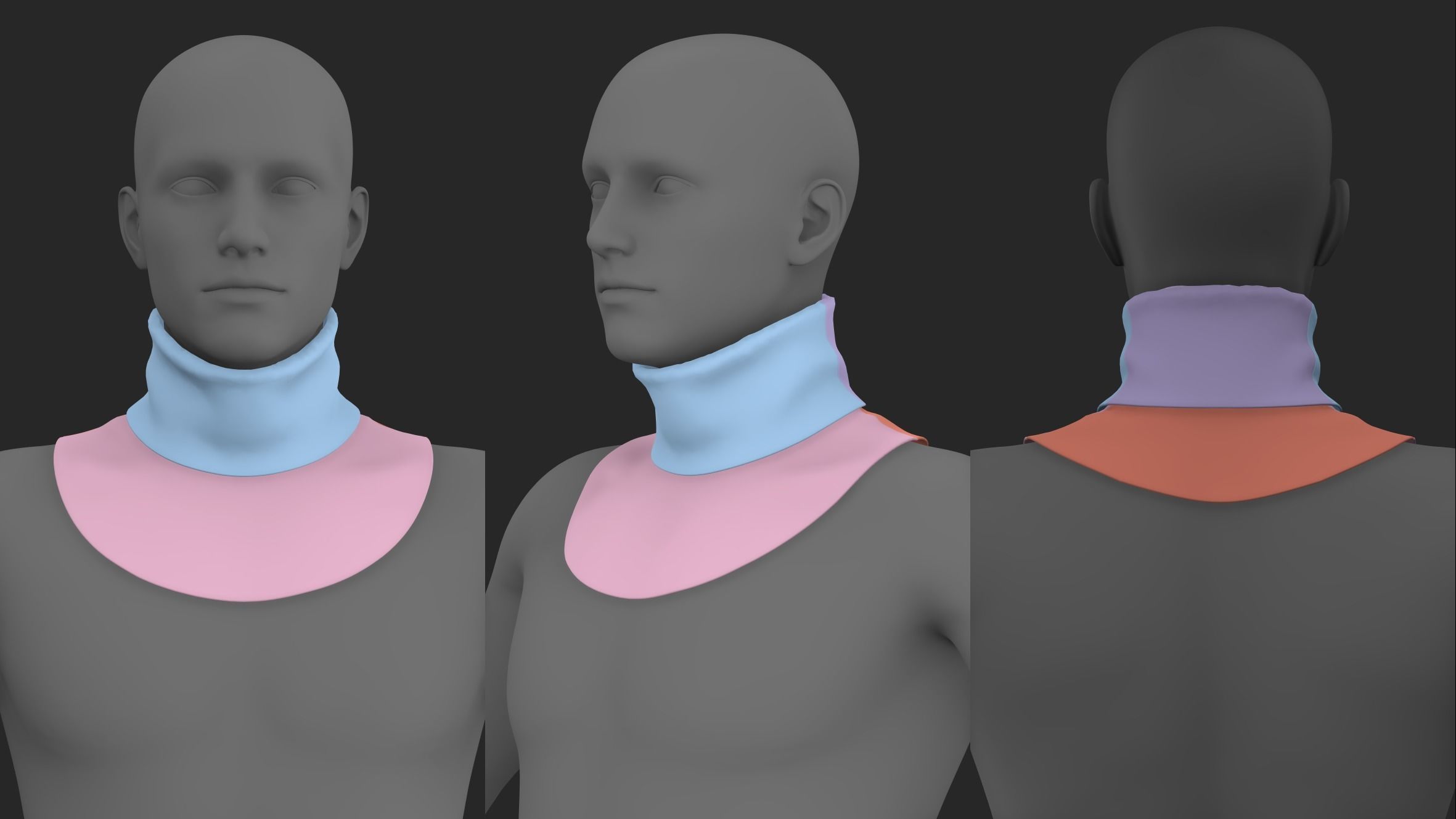 BASIC SCARVES PACK genesis8 highpoly 3D model_18