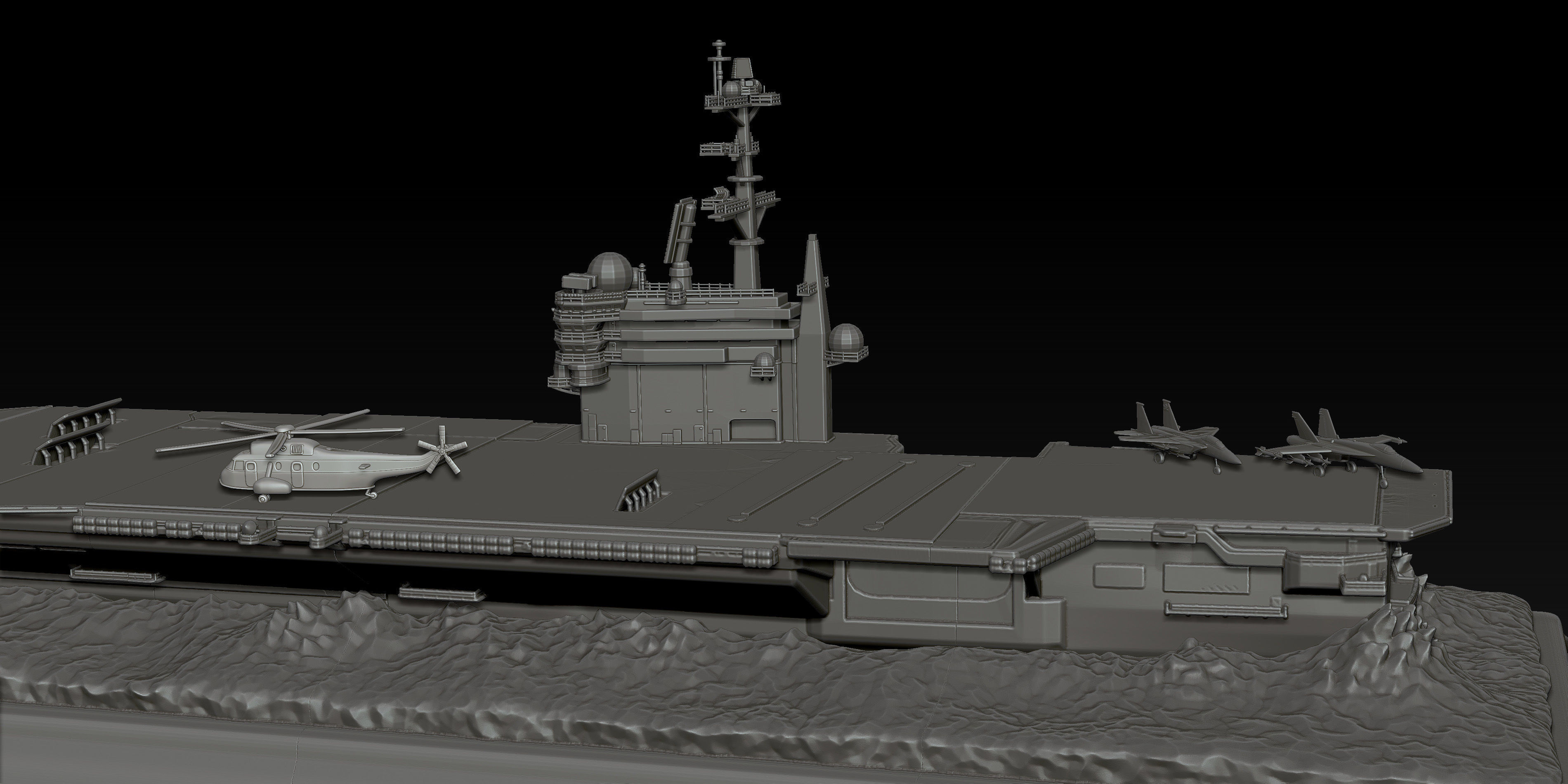 Aircraft Carrier - USS George H W Bush CVN-77 - Nimitz -  3D print model_12