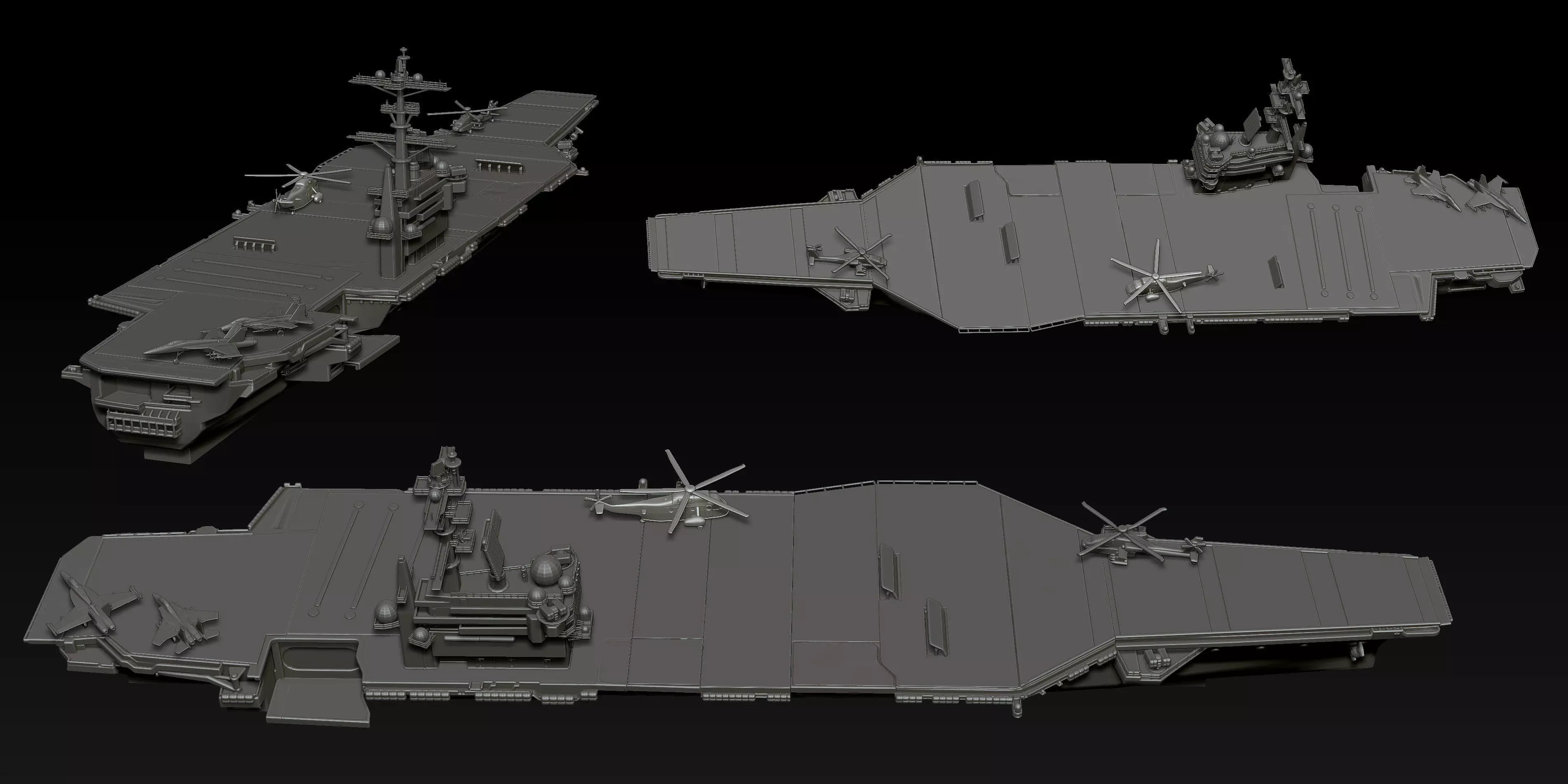 Aircraft Carrier - USS George H W Bush CVN-77 - Nimitz -  3D print model_0