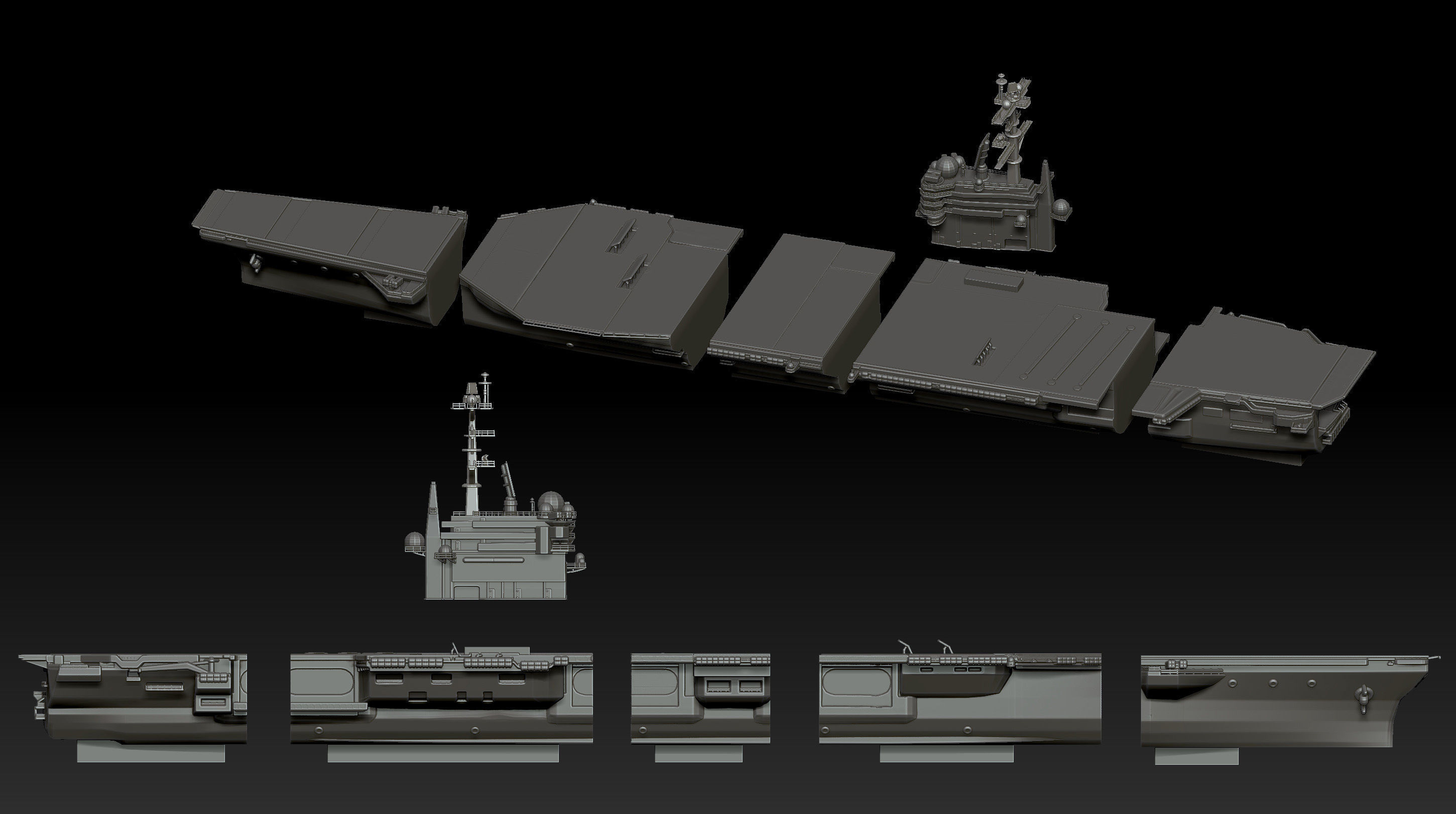 Aircraft Carrier - USS George H W Bush CVN-77 - Nimitz -  3D print model_1