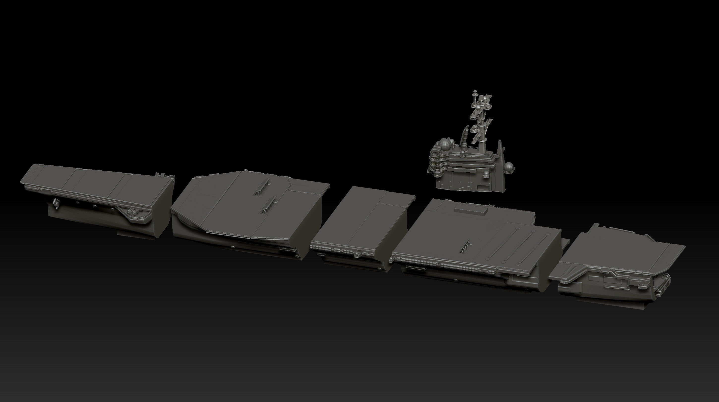 Aircraft Carrier - USS George H W Bush CVN-77 - Nimitz -  3D print model_7