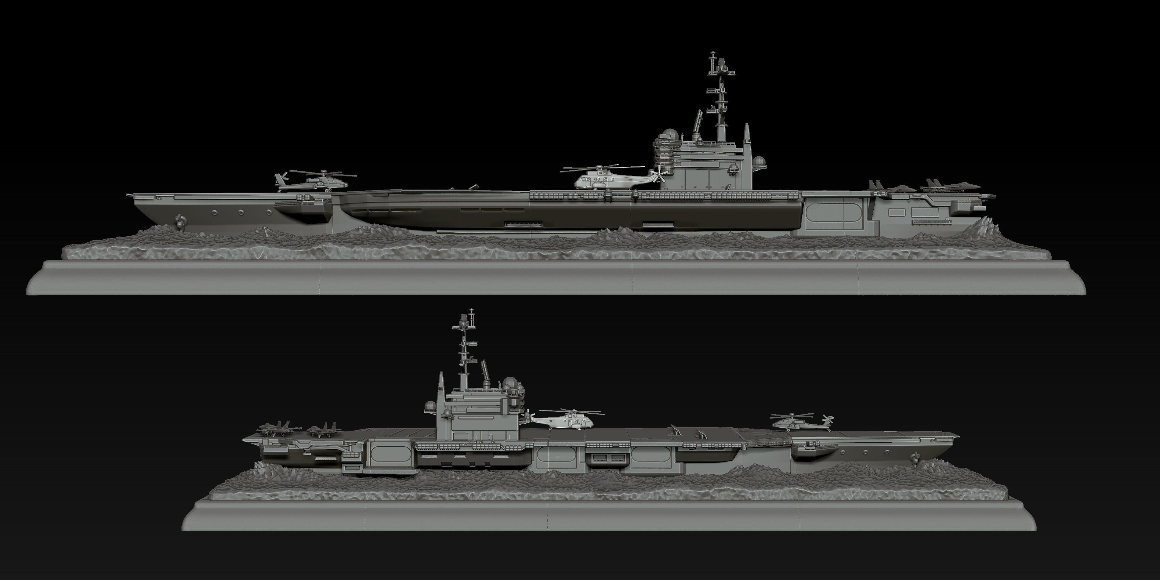 Aircraft Carrier - USS George H W Bush CVN-77 - Nimitz -  3D print model_9