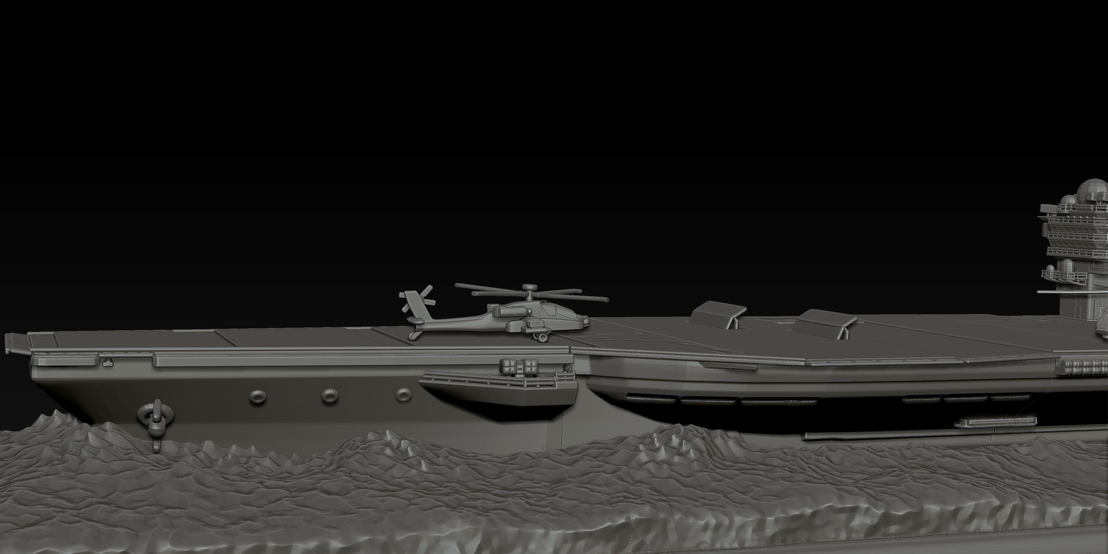 Aircraft Carrier - USS George H W Bush CVN-77 - Nimitz -  3D print model_15