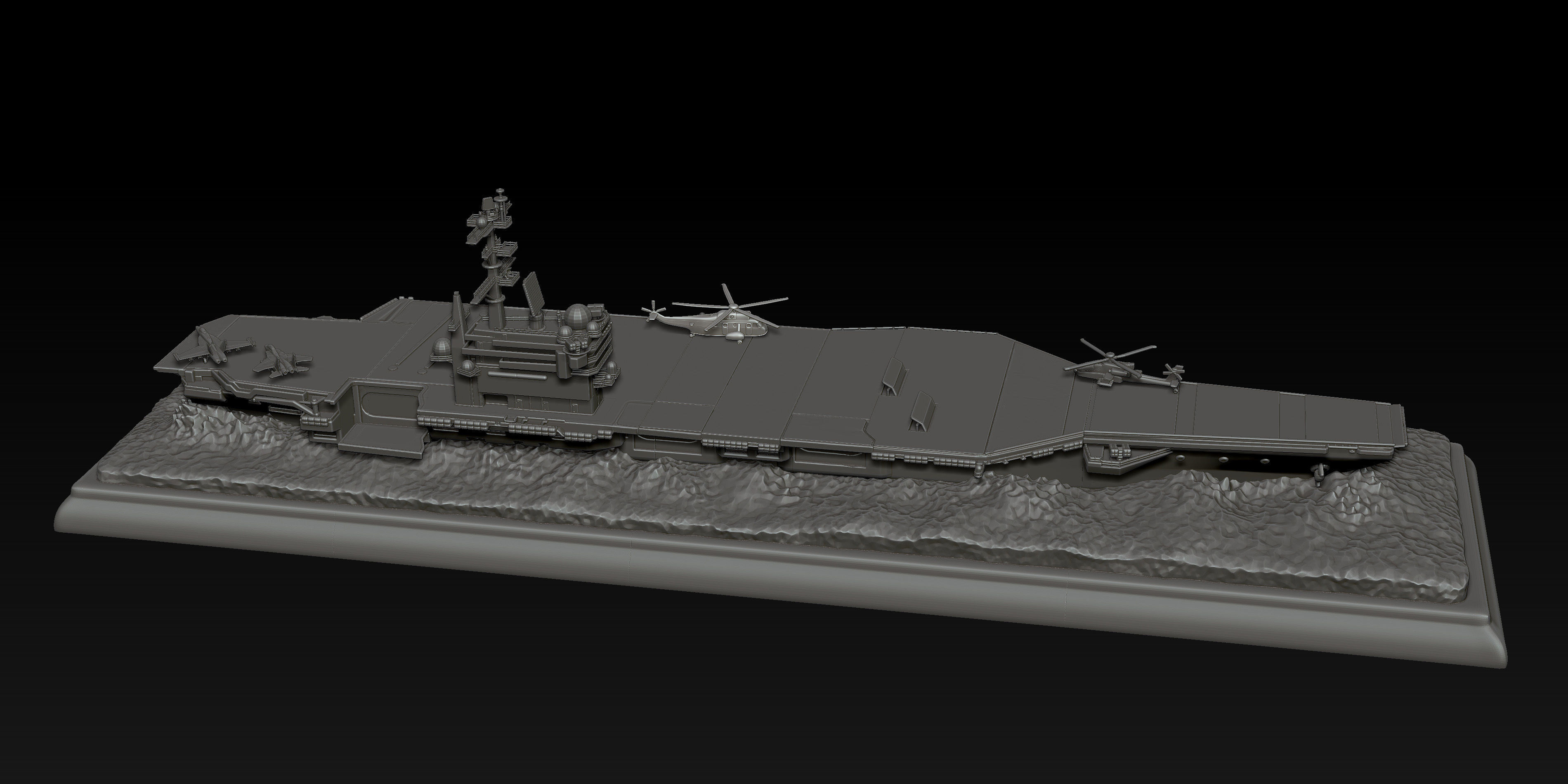 Aircraft Carrier - USS George H W Bush CVN-77 - Nimitz -  3D print model_10