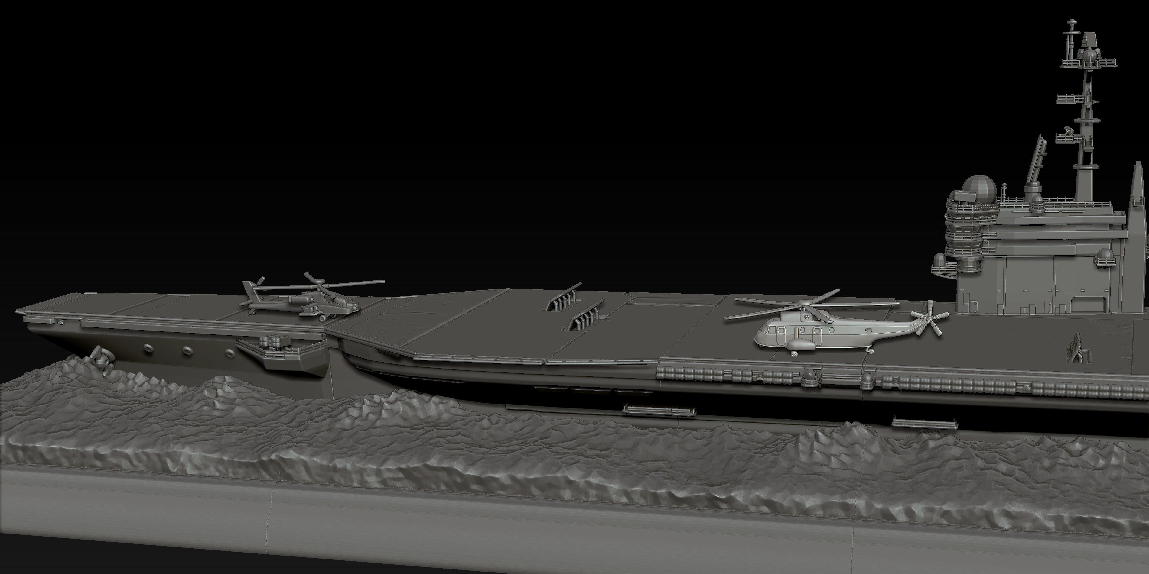 Aircraft Carrier - USS George H W Bush CVN-77 - Nimitz -  3D print model_13