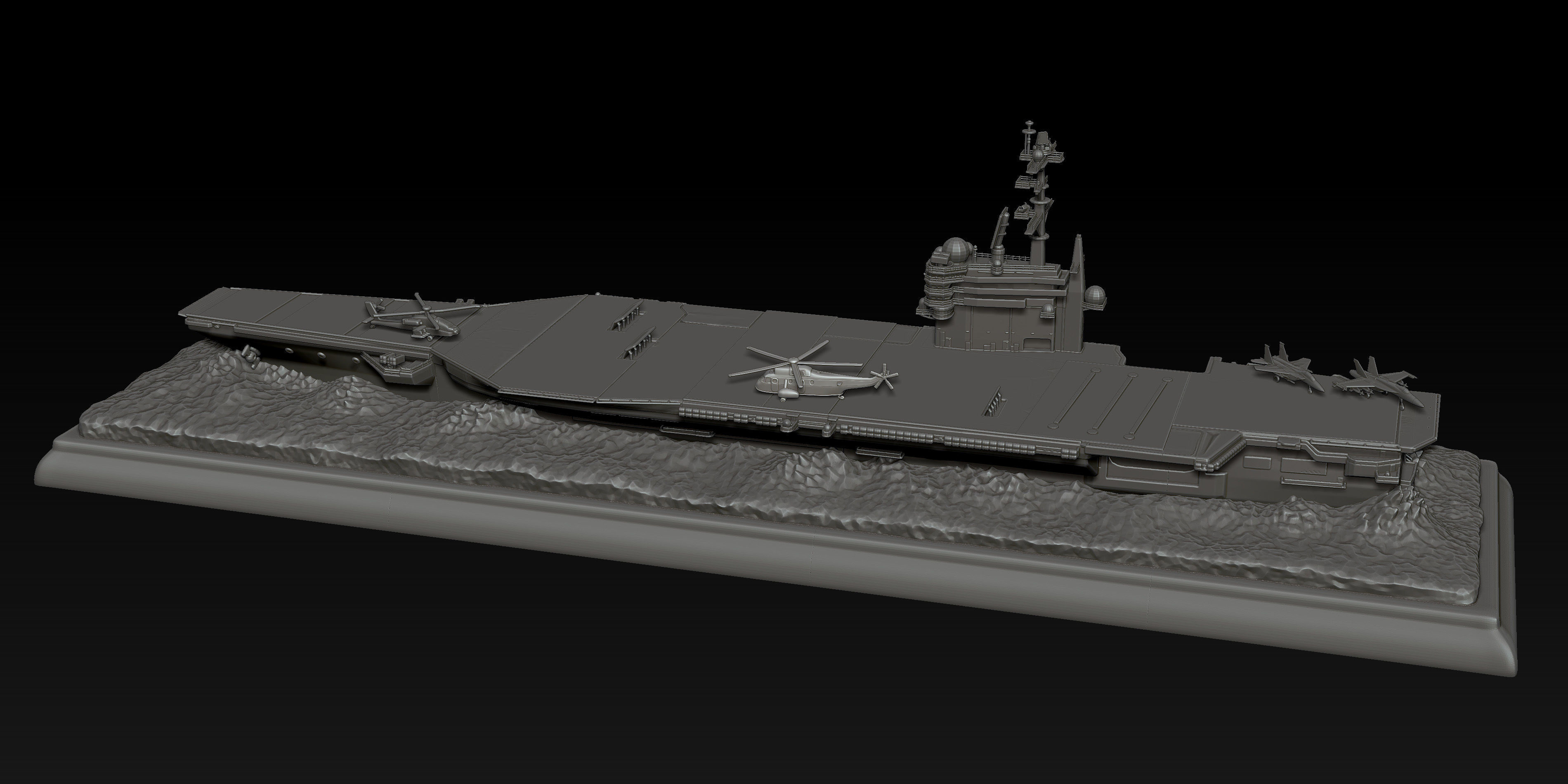 Aircraft Carrier - USS George H W Bush CVN-77 - Nimitz -  3D print model_5
