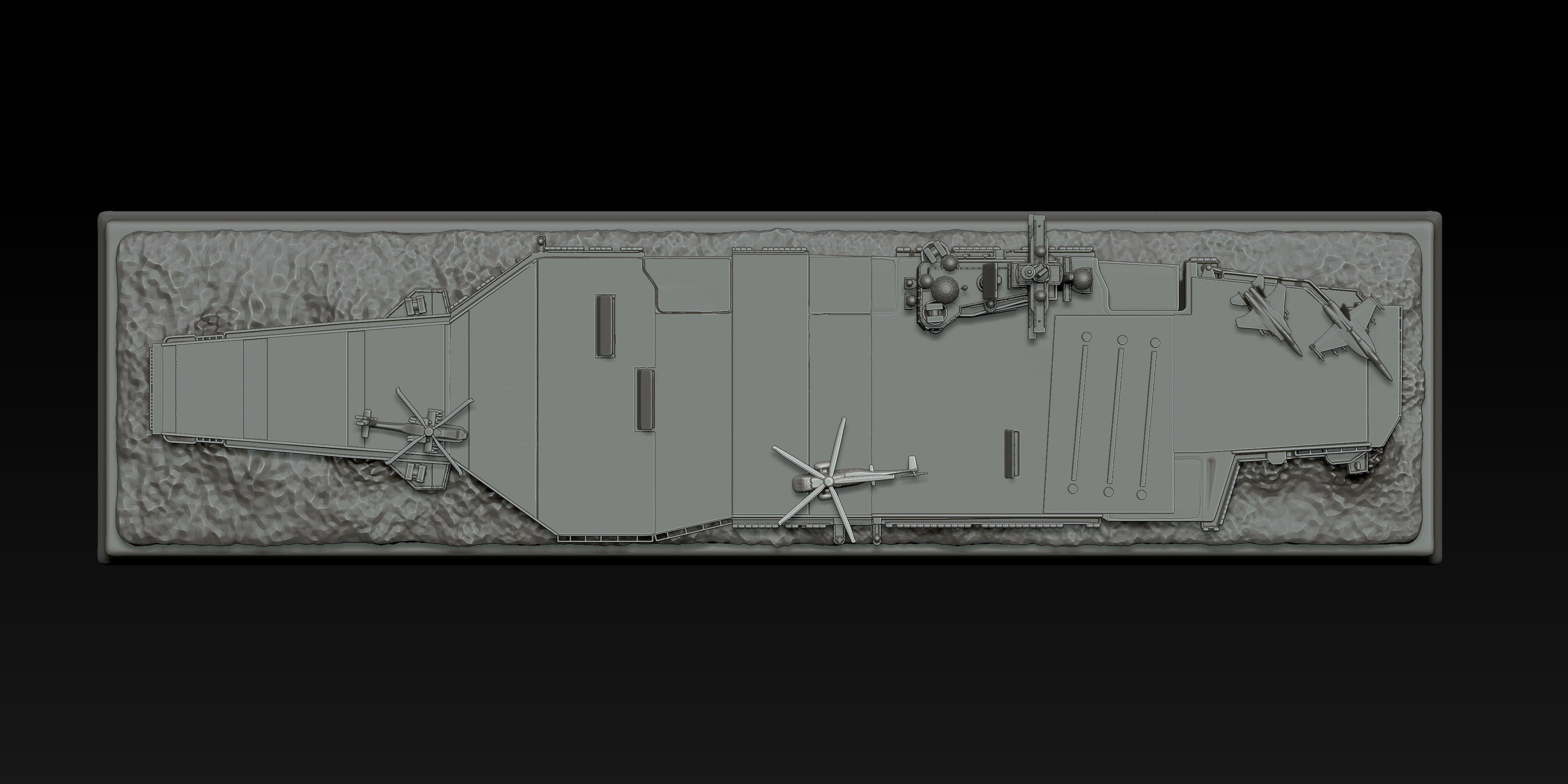 Aircraft Carrier - USS George H W Bush CVN-77 - Nimitz -  3D print model_8