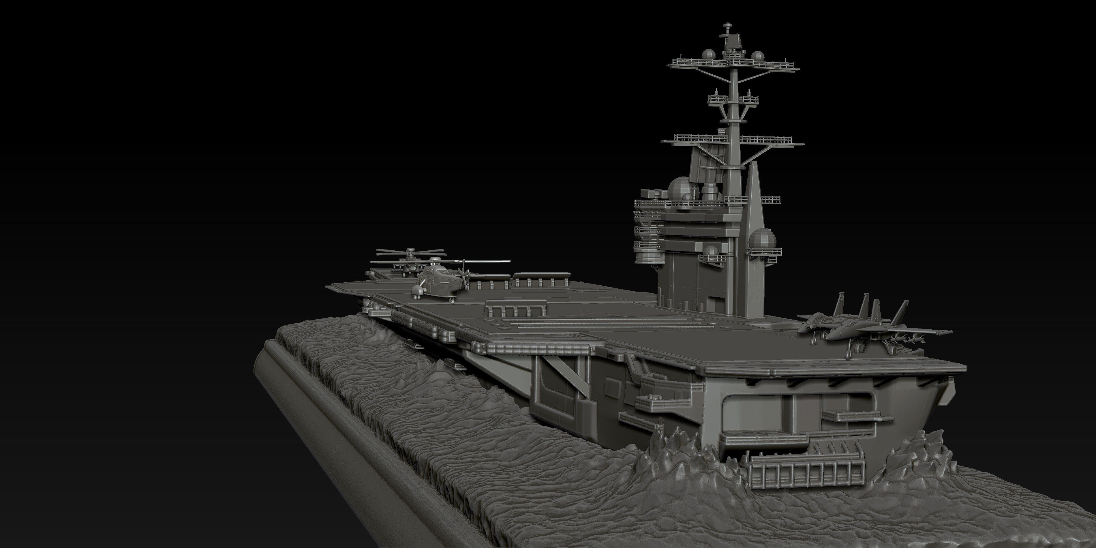 Aircraft Carrier - USS George H W Bush CVN-77 - Nimitz -  3D print model_11