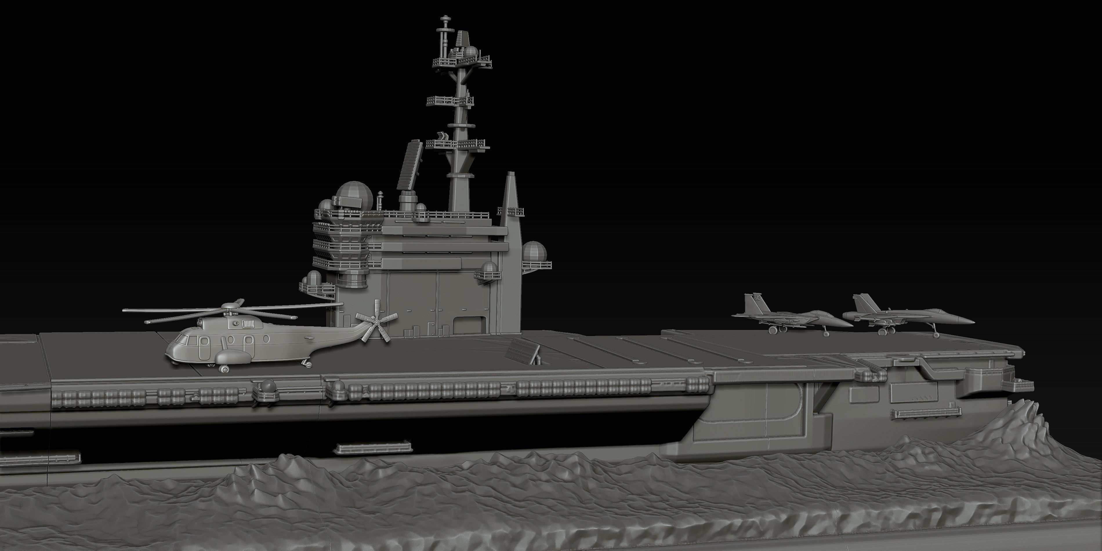 Aircraft Carrier - USS George H W Bush CVN-77 - Nimitz -  3D print model_16