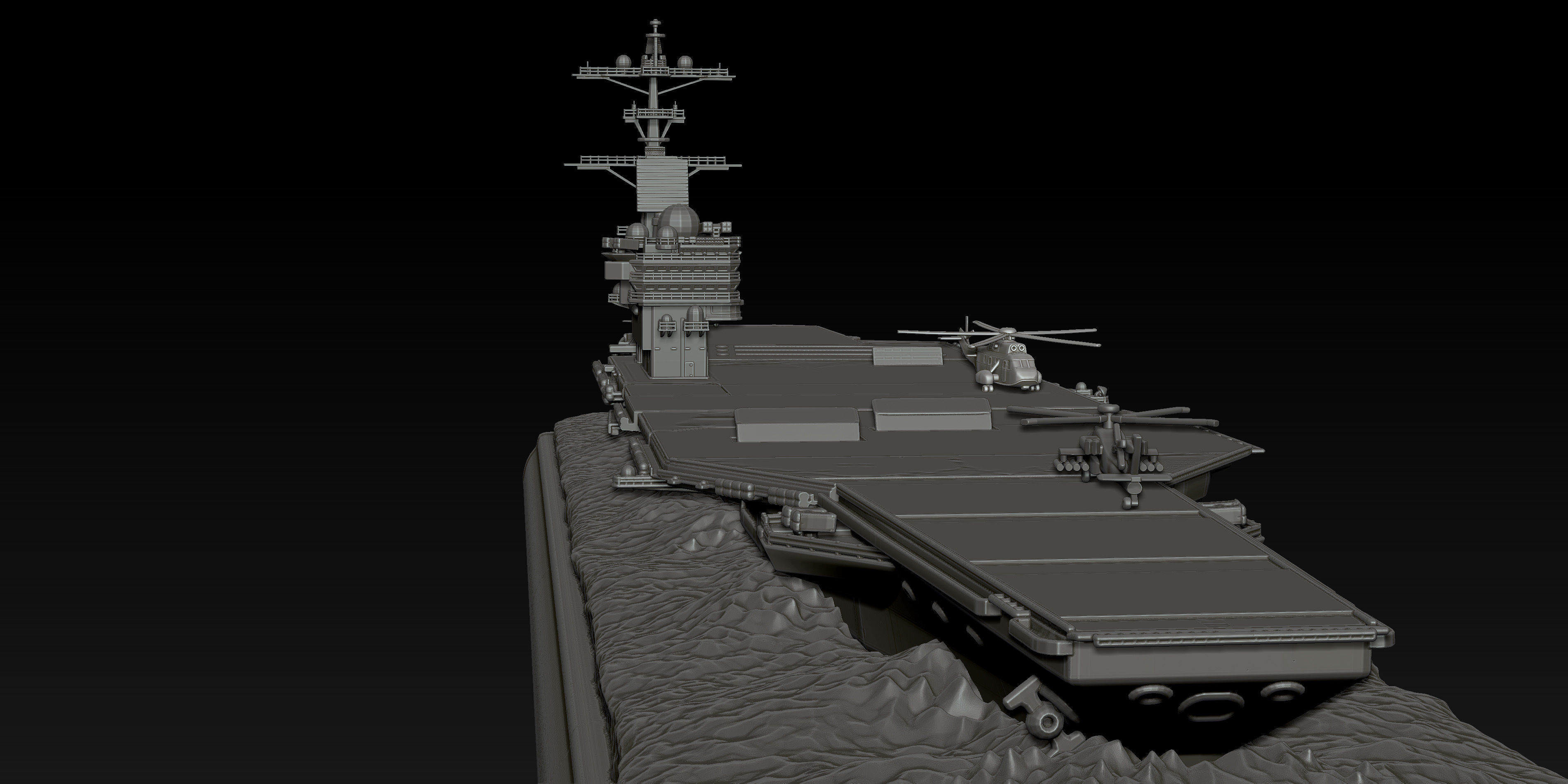 Aircraft Carrier - USS George H W Bush CVN-77 - Nimitz -  3D print model_14