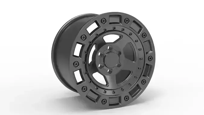black rhino cinco wheel rim model 3D print model