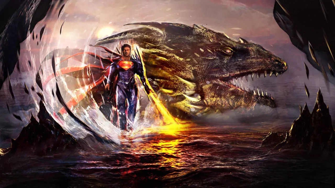 Man of Steel with Dragon 3D model_0