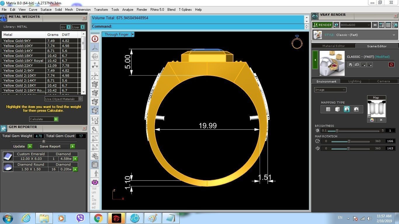 Elegant Emerald Diamond Pendant Jewelry for Women 403 3D print model_4