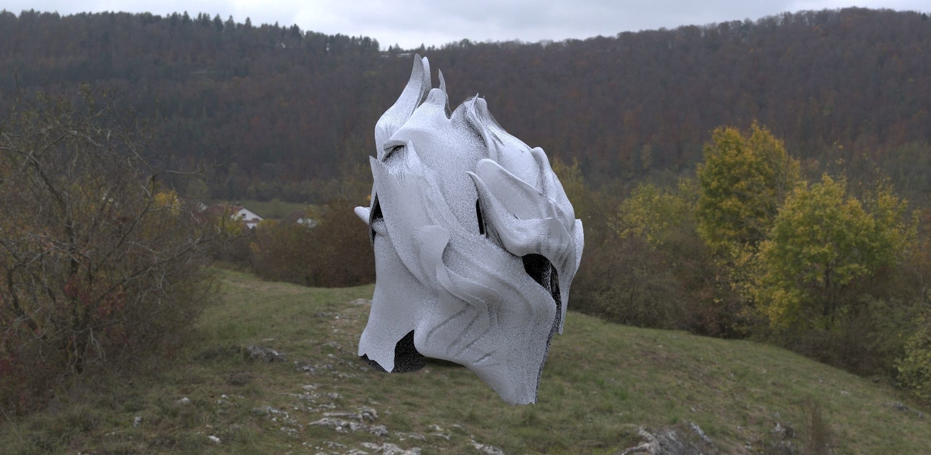 Fantasy Helmet 3D model_2