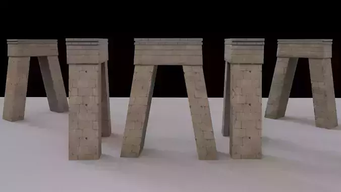 Ancient Gate pharoh 3d model Low-poly 3D model