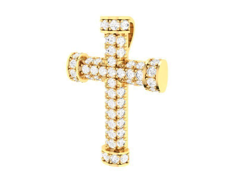 Diamond Cross Pendant Jewelry Design for Men and Women 409 3D print model_2