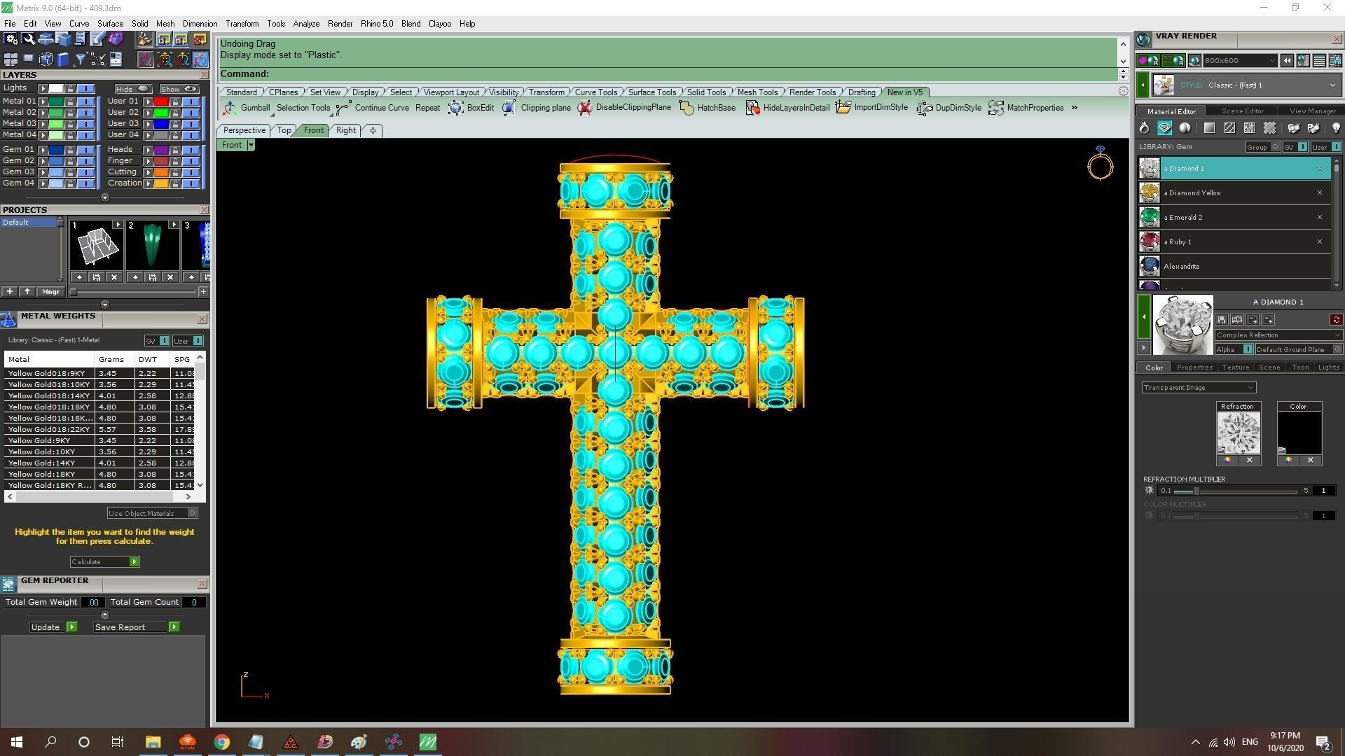 Diamond Cross Pendant Jewelry Design for Men and Women 409 3D print model_9