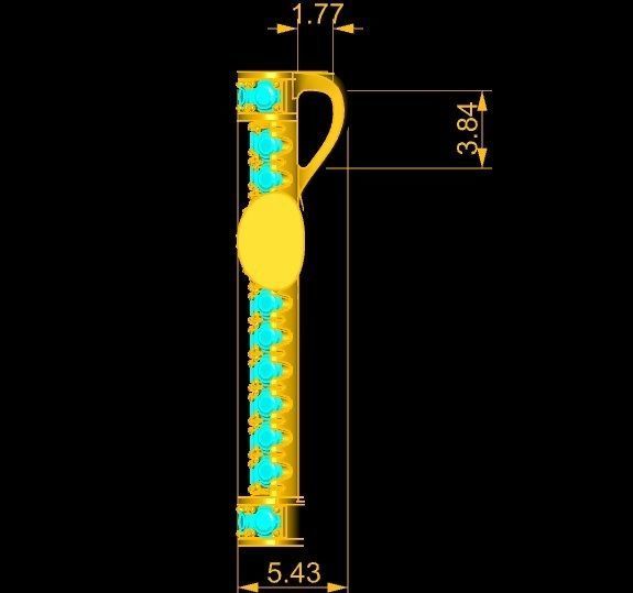 Diamond Cross Pendant Jewelry Design for Men and Women 409 3D print model_8