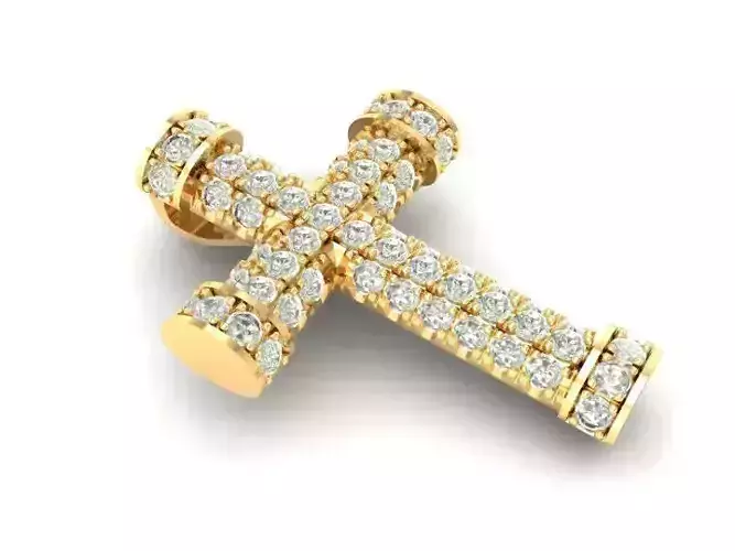 Diamond Cross Pendant Jewelry Design for Men and Women 409