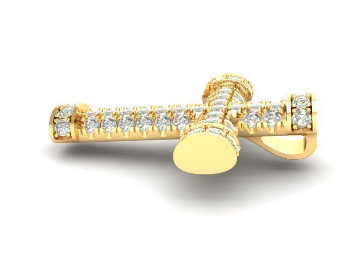 Diamond Cross Pendant Jewelry Design for Men and Women 409 3D print model_1