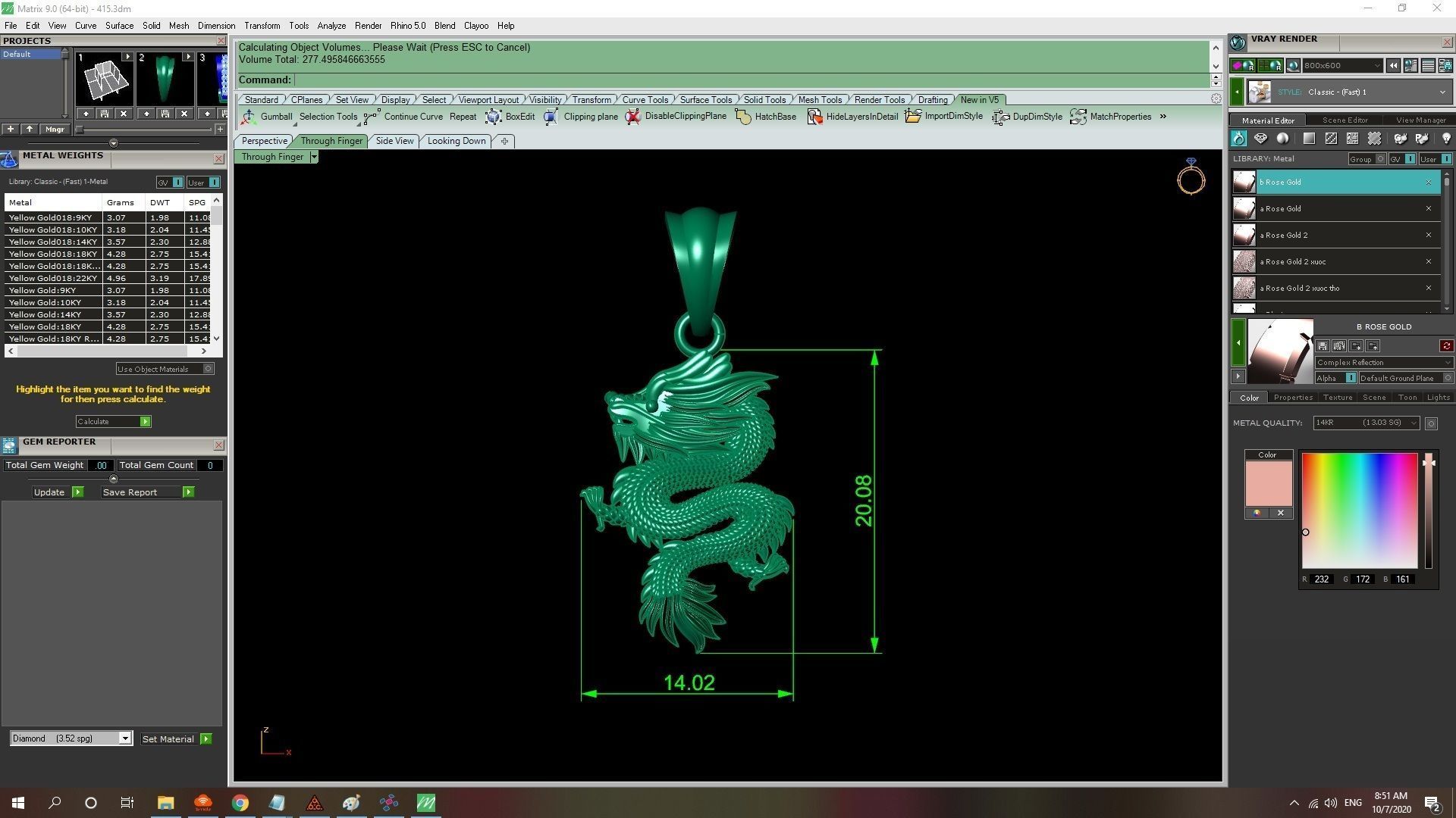 Chinese Dragon Pendant Jewelry for Men 415 3D print model_7