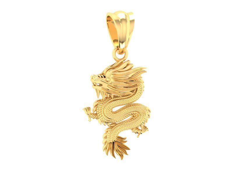 Chinese Dragon Pendant Jewelry for Men 415 3D print model_1