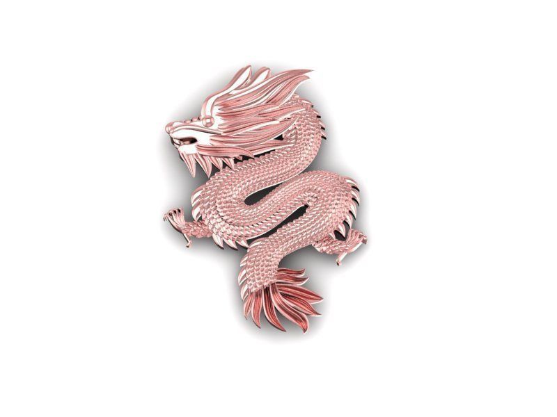 Chinese Dragon Pendant Jewelry for Men 415 3D print model_5
