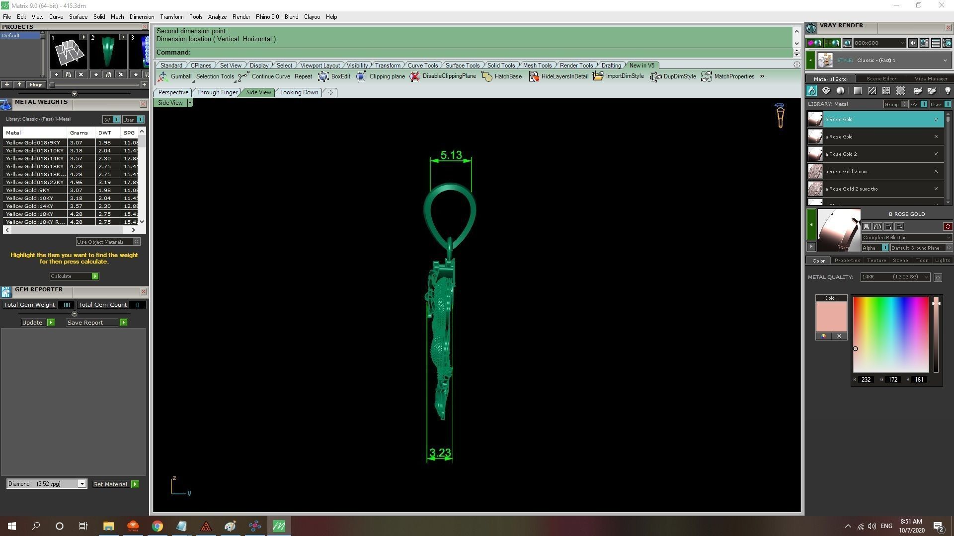 Chinese Dragon Pendant Jewelry for Men 415 3D print model_8