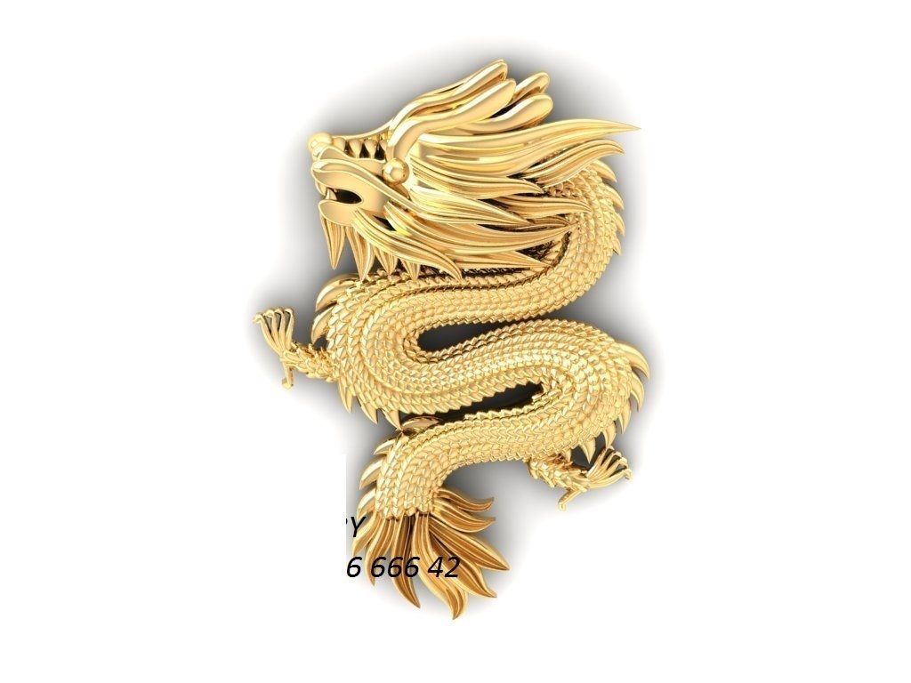 Chinese Dragon Pendant Jewelry for Men 415 3D print model_3