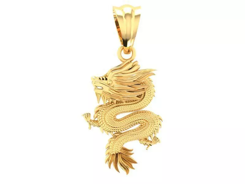 Chinese Dragon Pendant Jewelry for Men 415 3D print model_0