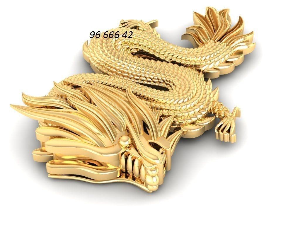 Chinese Dragon Pendant Jewelry for Men 415 3D print model_4