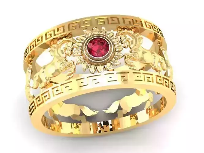 fengshui  lucky horse ring  214 3D print model