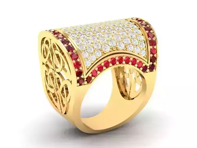 diamond treasure chest ring for women 426