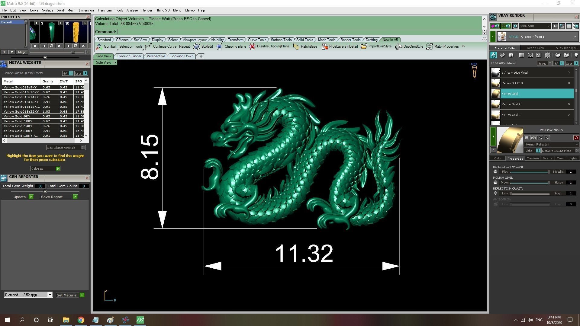 Dragon Pendant Jewelry Design 429 3D print model_3
