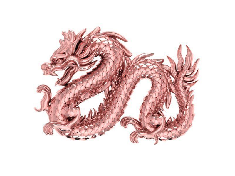 Chinese Dragon Pendant High Detail Jewelry Design 429 3D print model