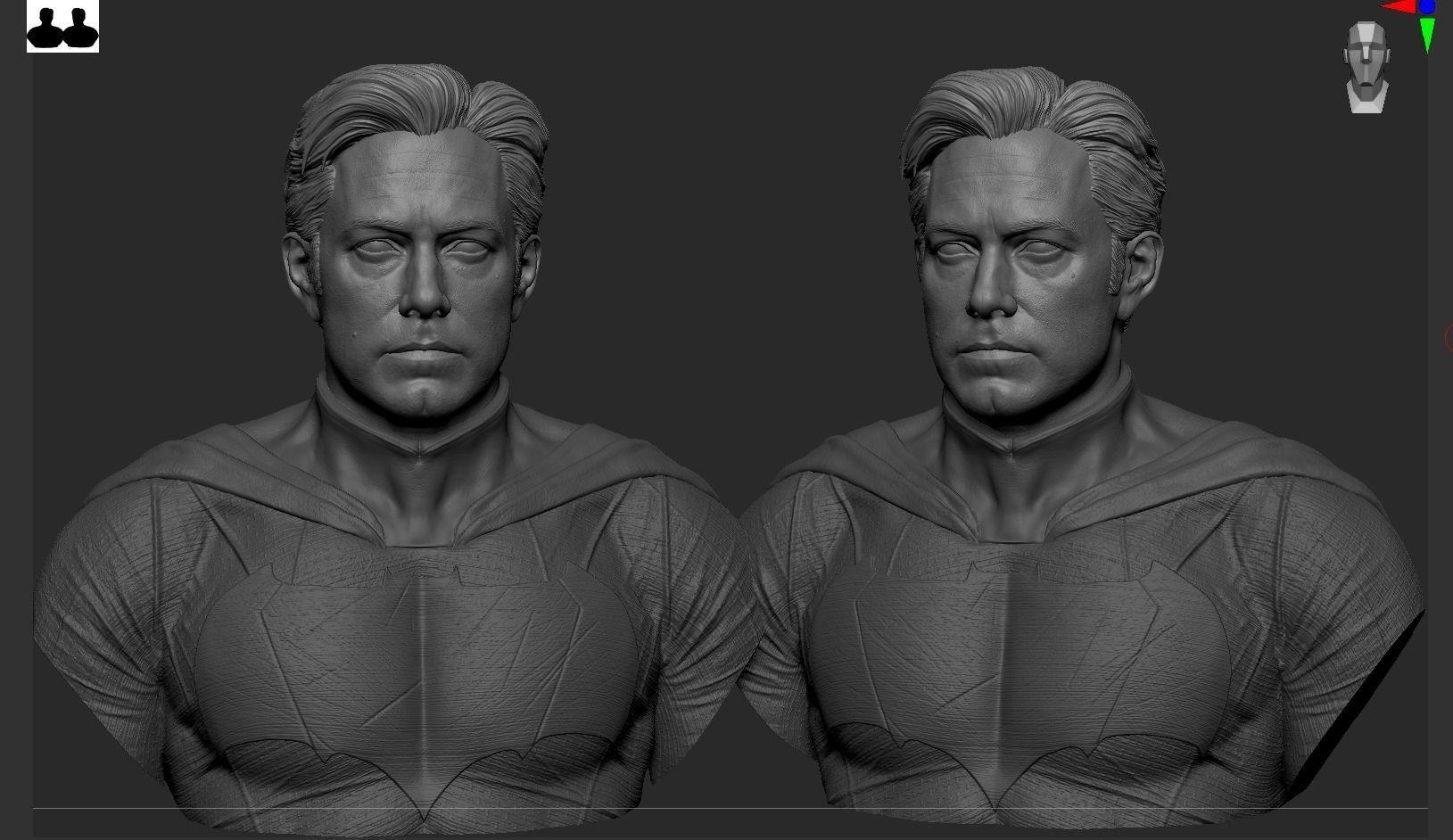 Batman - Ben Affleck Bust 3D print model_13