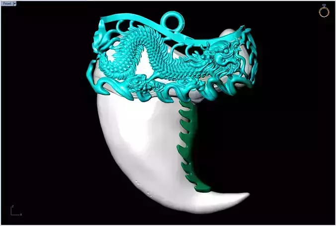 Dragon pendant - Bears claw - Tiger nails - Tiger fang - N851