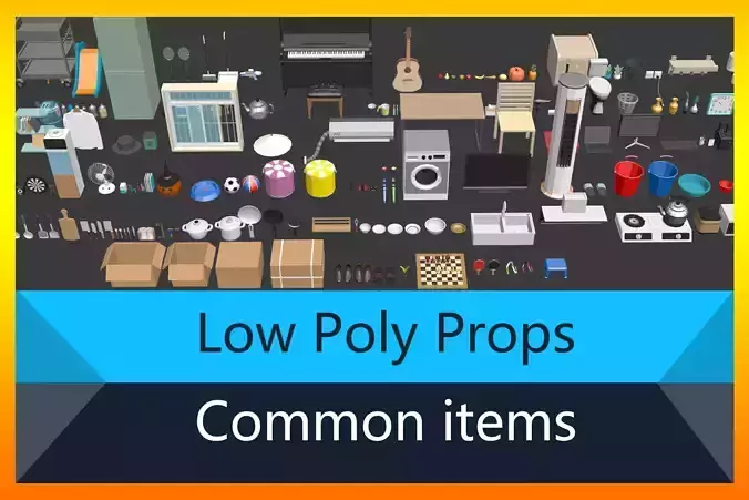 Low Poly Props Pro Low-poly 3D model