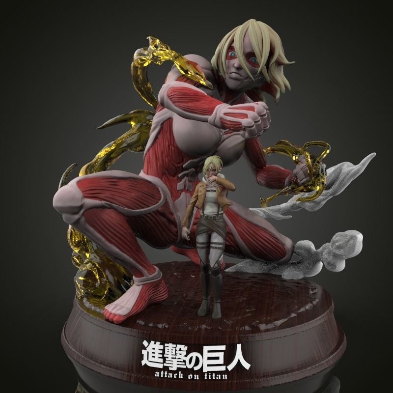 Titan Hembra -annie shingeki no kyojin 3D print model_2