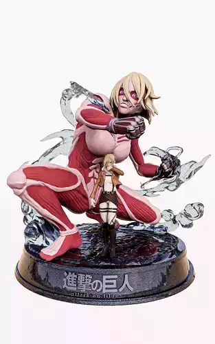 Titan Hembra -annie shingeki no kyojin 3D print model