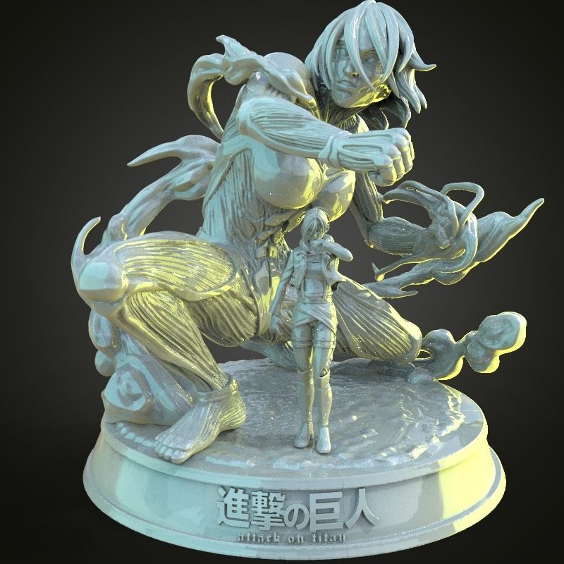 Titan Hembra -annie shingeki no kyojin 3D print model_4