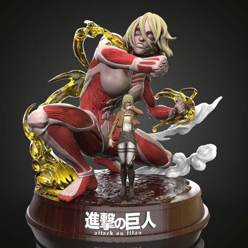 Titan Hembra -annie shingeki no kyojin 3D print model_3